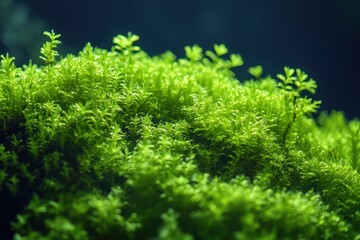 Close-up view of vibrant green moss.