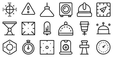 Industrial and Environmental Line Icon Set. Factory, Pollution, Waste, Water, Energy, Gas, Agriculture, and More. Outline Vector Icon