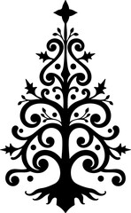 Obraz premium Extensive Christmas Tree Silhouette Bundle 