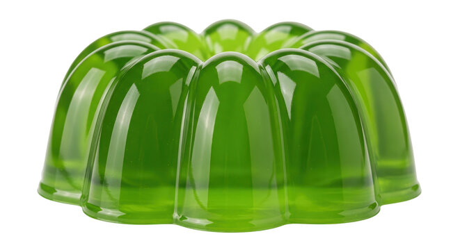 Isolated Green Jello Dessert