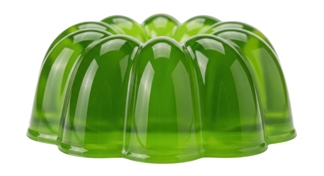 Isolated Green Jello Dessert