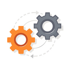 gears on a white background