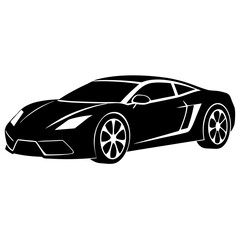 Fototapeta premium Silhouette of a sports car