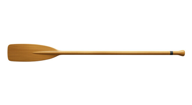 Isolated Wooden Paddle, Single Blade