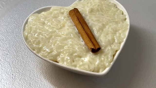 arroz doce, a brazilian sweet dessert made with rice