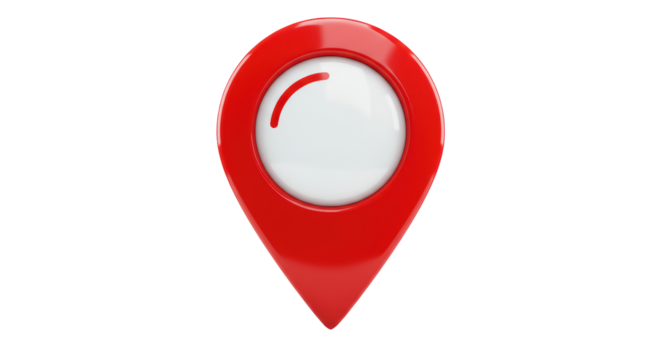 Isolated Red Location Pin