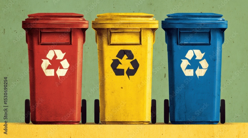 Poster guide to items that should not be recycled in curbside bins for effective waste management