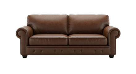 Isolated Leather Sofa