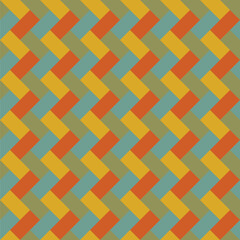 Pattern designed from khaki, yellow, blue and orange rectangles