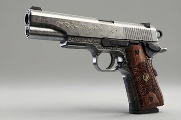 Detailed 3D model of a firearm