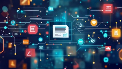 Digital interconnectedness concept illustrating advanced network technology - Powered by Adobe