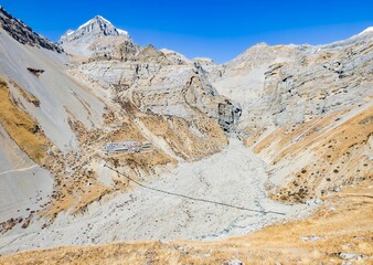 Himalayas, Nepal - The famous hiking on the roof of the world called Annapurna Circuit in Himalaya...