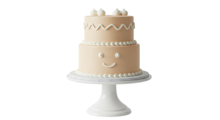Isolated Two Tier Cake