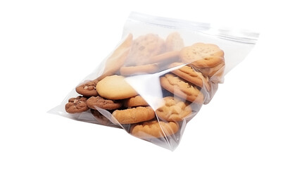 Snack Bag with Treats, Packaged Cookies, Clear Bag of Biscuits, Bag of Assorted Cookies
