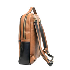 Leather Backpack | Brown and Black Backpack | laptop bag | Travel Backpack  | Modern Backpack | Backpack for Professionals