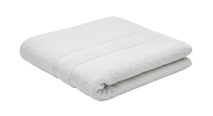 Isolated Folded White Towel