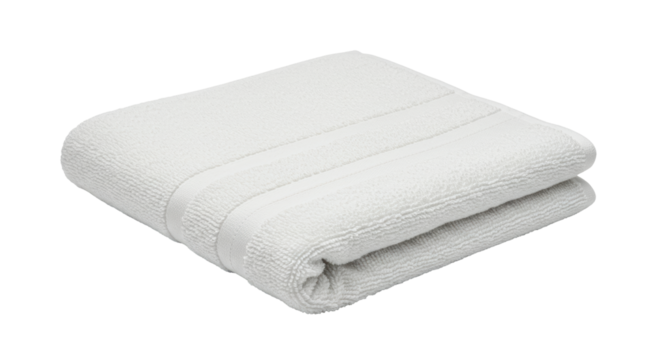 Isolated Folded White Towel