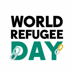 World refugee day awareness graphic design