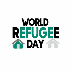 World refugee day awareness graphic design