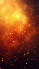 Fototapeta premium Chocolate Sparkle Rich Brown Backdrop with Golden Sprinkles, Ideal for Confectionery Designs.