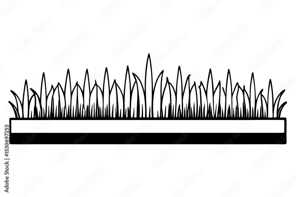 Poster minimalist forest line art design isolated on transparent background