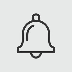Simple bell icon notification alert symbol