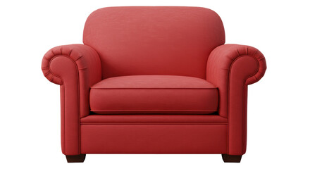 Isolated Red Armchair