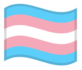 Obraz premium Waving Transgender Pride Flag