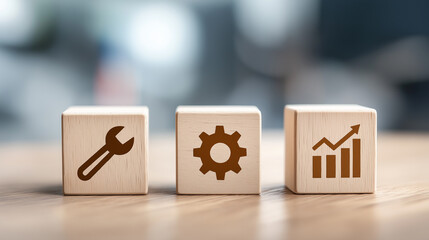 Business Growth Optimization With Process Improvement and Performance Tools. Workflow Enhancement, Productivity Boost and Efficiency Strategies. Business Cubes