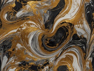 A mesmerizing composition of swirling marble patterns, accented with shimmering veins of gold