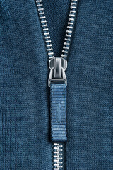 Jacket zipper closeup