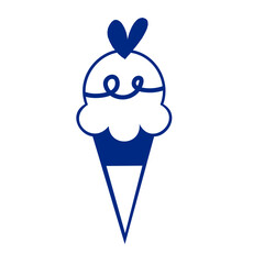 Linear scoop ice cream icon