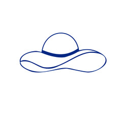 Liner summer hat icon