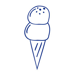 Linear scoop ice cream icon