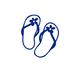 Linear flip flops icon