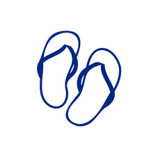 Linear flip flops icon