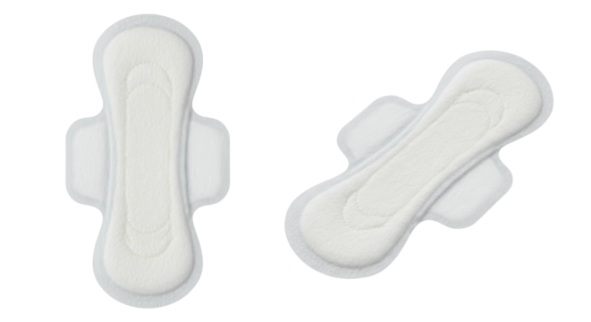 Isolated Sanitary Napkins