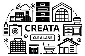 set of houses icons