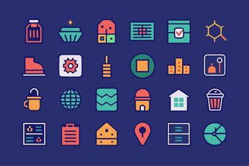 real estate icons set