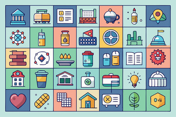 seamless pattern with colorful houses