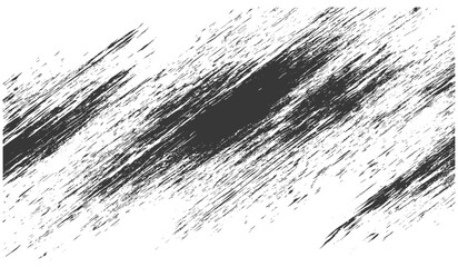 Vector illustration black white grungy texture, dusty scratchy surface, diagonal brush stroke punk pattern for placard, brochure, collage, packaging, overlay, urban art, distressed style.