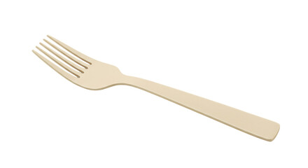 Isolated Beige Plastic Fork