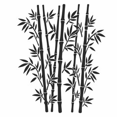 Obraz premium Creative Bamboo Branches Vector Illustration | Elegant Nature Element for Eco-Friendly and Asian-Themed Designs
