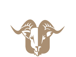 goat on white
