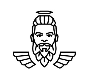 cartoon character of man