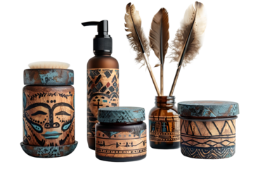 Tribal Style Bathroom Accessories with Feathers