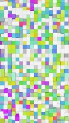 Fototapeta premium Full frame of 3D rendering multi colored pixelated rectangles