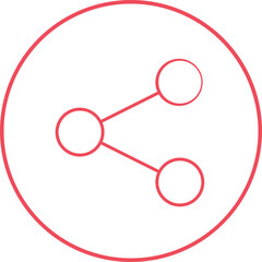Share Rounded In Circle  Outline Icon