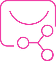 Obraz premium Message Share In Rounded Shape Outline Icon