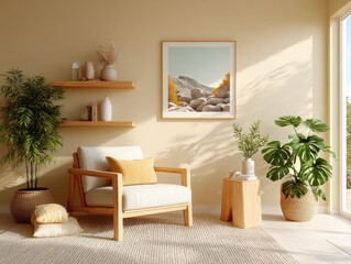 Natural Light Filled Modern Living Room Design